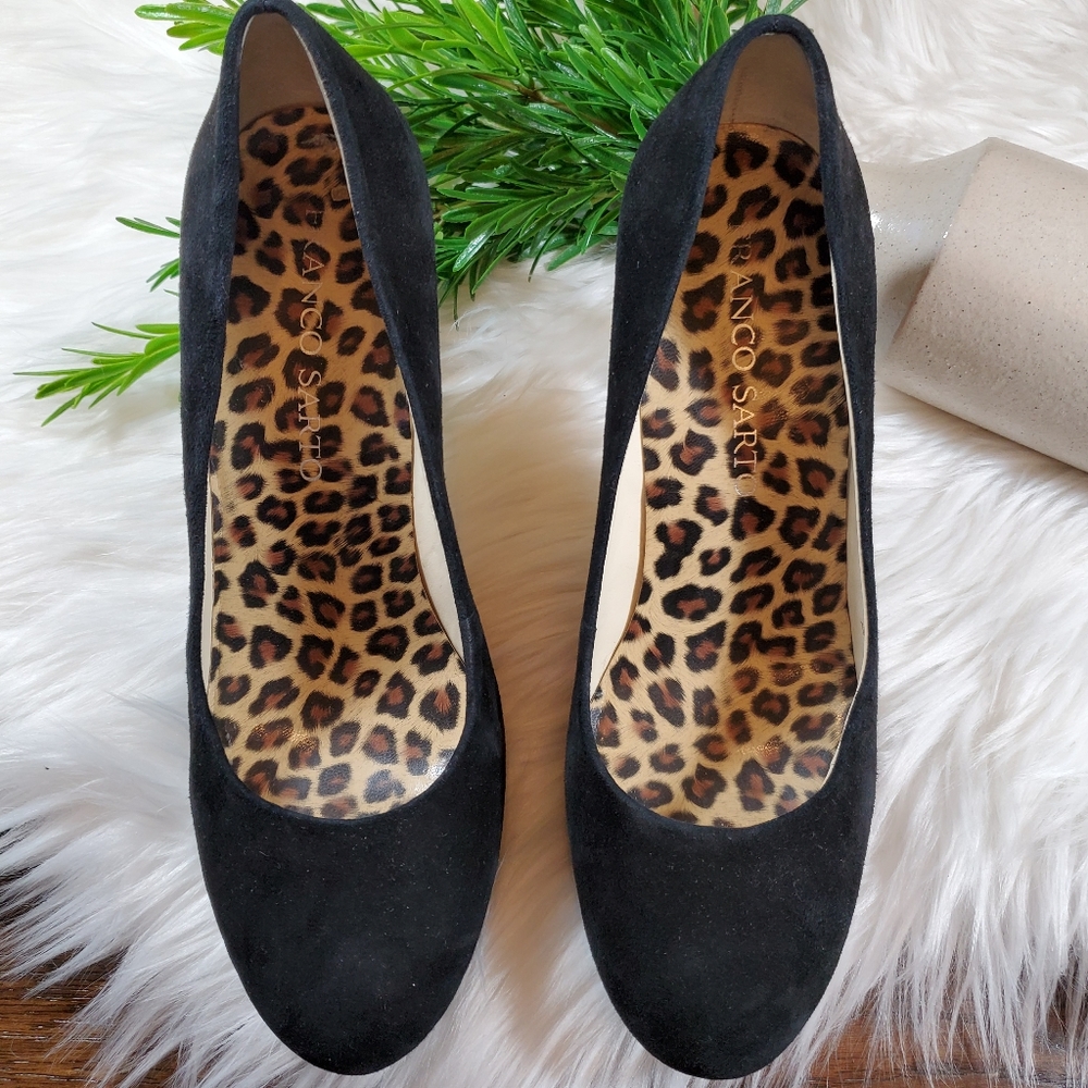 Franco Sarto Napoli Black Suede High Heel | sz 7 - Picture 3 of 8